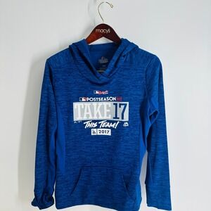 Majestic Los Angeles Dodgers MLB Baseball 2017 Postseason Hoodie Royal Blue SZ M